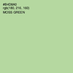 #B4D8A0 - Moss Green Color Image